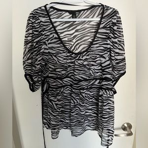 Zebra print top